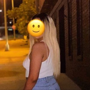 Human hair lace front wig worn once